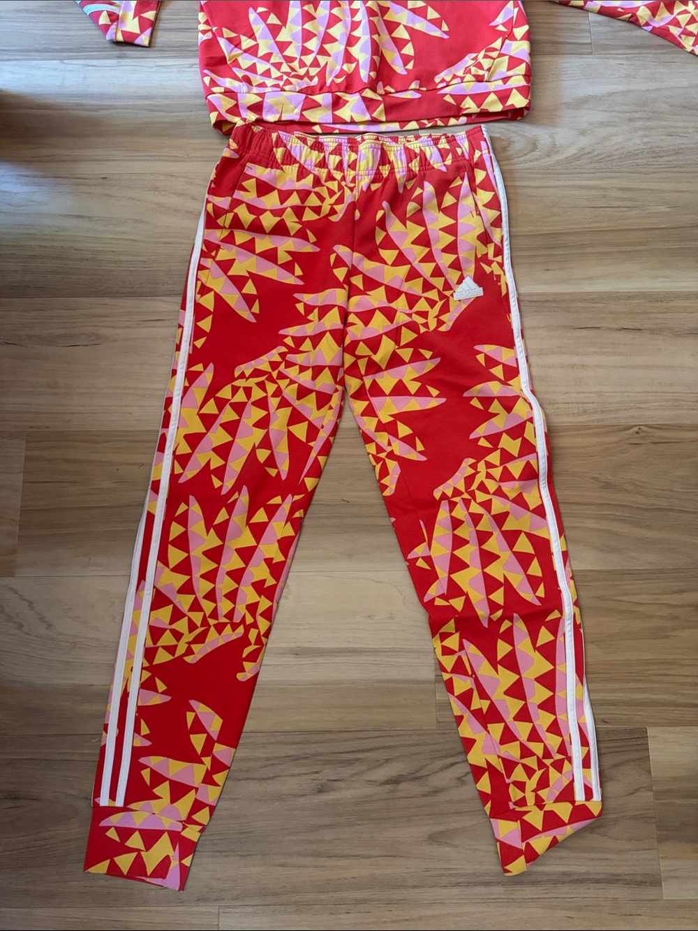 Adidas x Farm Rio Kids Girl Sportswear Fit Outdoor Track Pants, Multicolor